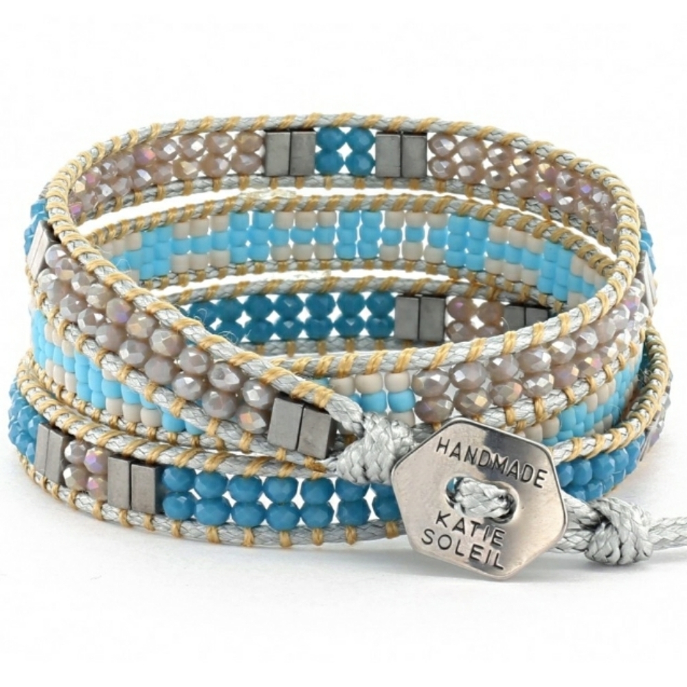 Handmade NEW Katie Soleil 3 Wrap Bracelet Hairband - Picture 2 of 3
